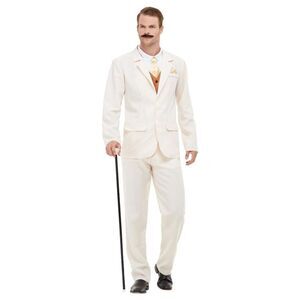 Smiffys Mens Roaring 20s Costume / White